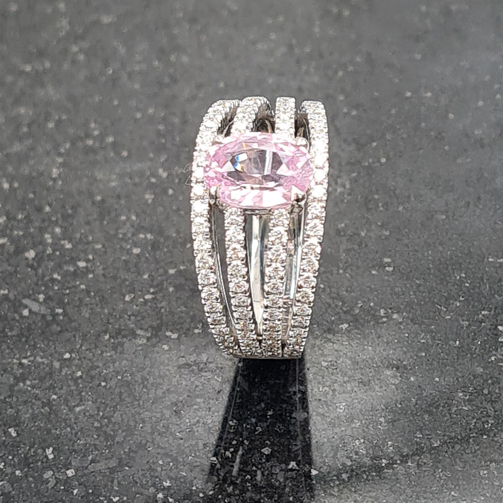 Bague saphir rose