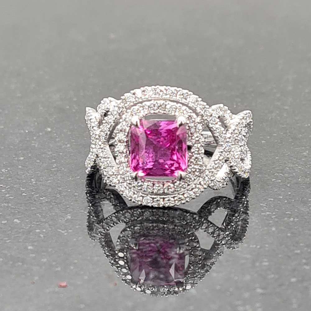 Bague saphir rose